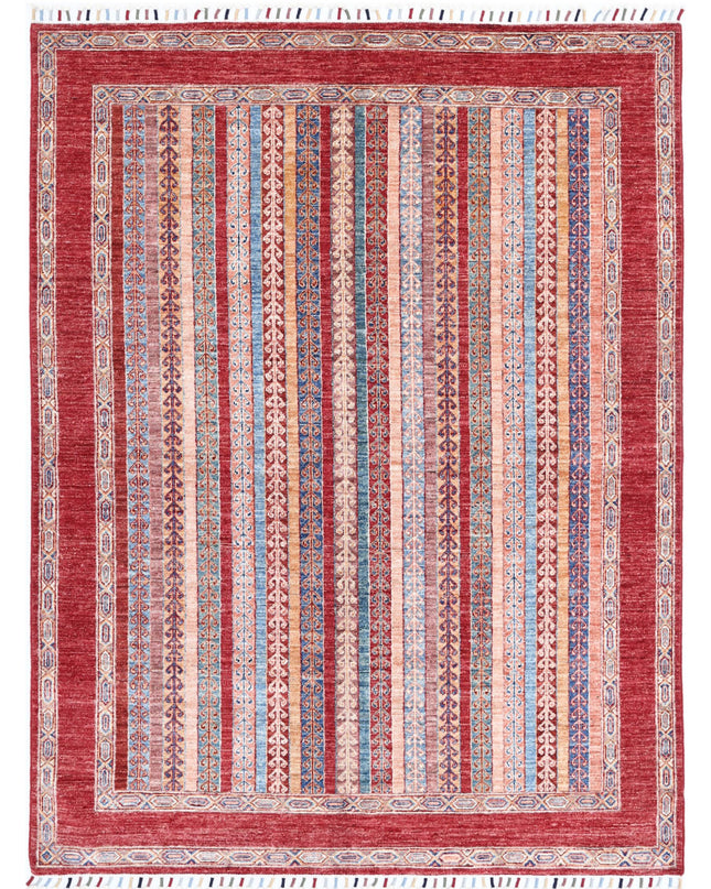 Shaal 4' 10" X 6' 3" Hand Knotted Wool Rug 4' 10" X 6' 3" (147 X 191) / Multi / Wool