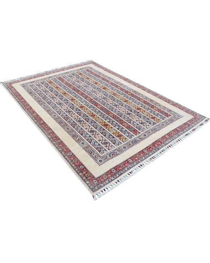Shaal 5' 6" X 7' 6" Hand Knotted Wool Rug 5' 6" X 7' 6" (168 X 229) / Multi / Wool