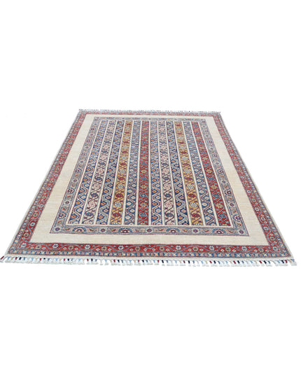 Shaal 5' 6" X 7' 6" Hand Knotted Wool Rug 5' 6" X 7' 6" (168 X 229) / Multi / Wool