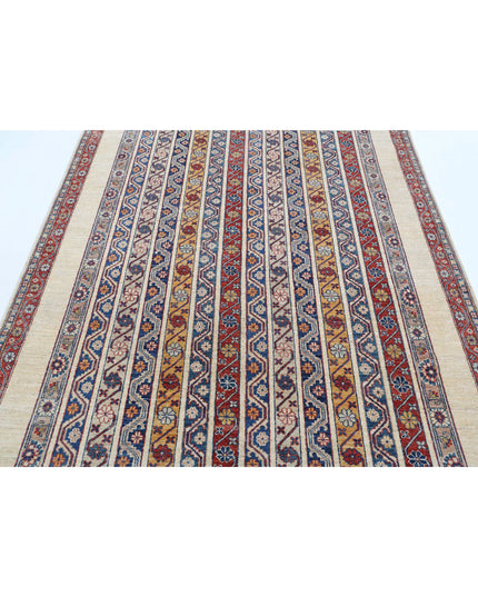 Shaal 5' 6" X 7' 6" Hand Knotted Wool Rug 5' 6" X 7' 6" (168 X 229) / Multi / Wool