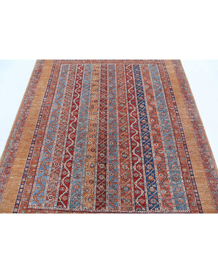 Shaal 5' 7" X 6' 9" Hand Knotted Wool Rug 5' 7" X 6' 9" (170 X 206) / Multi / Wool