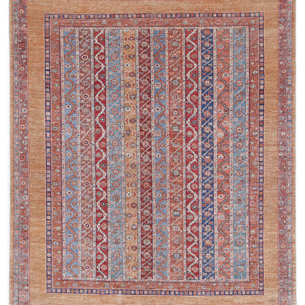Shaal 5' 7" X 6' 9" Hand Knotted Wool Rug 5' 7" X 6' 9" (170 X 206) / Multi / Wool