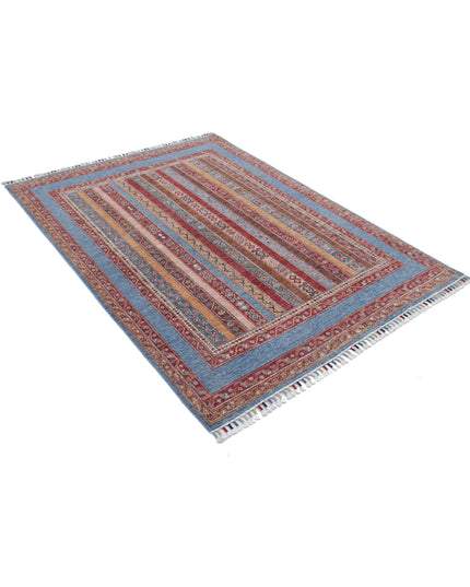 Shaal 4' 10" X 6' 5" Hand Knotted Wool Rug 4' 10" X 6' 5" (147 X 196) / Multi / Wool
