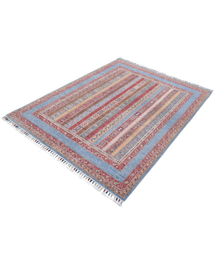 Shaal 4' 10" X 6' 5" Hand Knotted Wool Rug 4' 10" X 6' 5" (147 X 196) / Multi / Wool