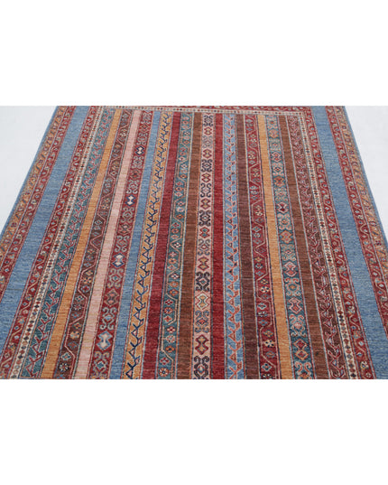 Shaal 4' 10" X 6' 5" Hand Knotted Wool Rug 4' 10" X 6' 5" (147 X 196) / Multi / Wool