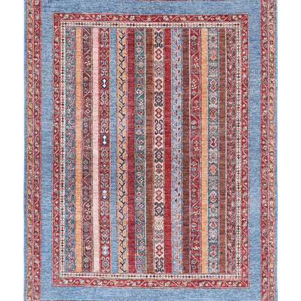 Shaal 4' 10" X 6' 5" Hand Knotted Wool Rug 4' 10" X 6' 5" (147 X 196) / Multi / Wool