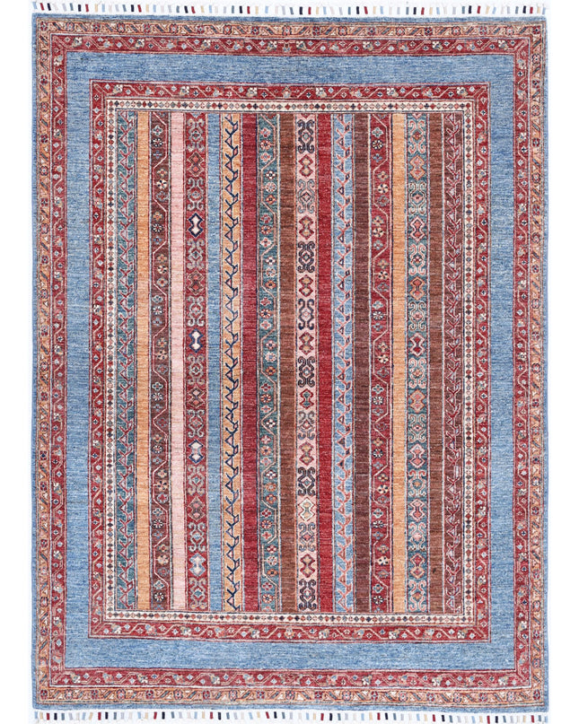 Shaal 4' 10" X 6' 5" Hand Knotted Wool Rug 4' 10" X 6' 5" (147 X 196) / Multi / Wool