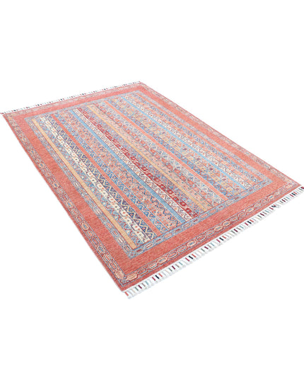 Shaal 5' 0" X 6' 8" Hand Knotted Wool Rug 5' 0" X 6' 8" (152 X 203) / Multi / Wool