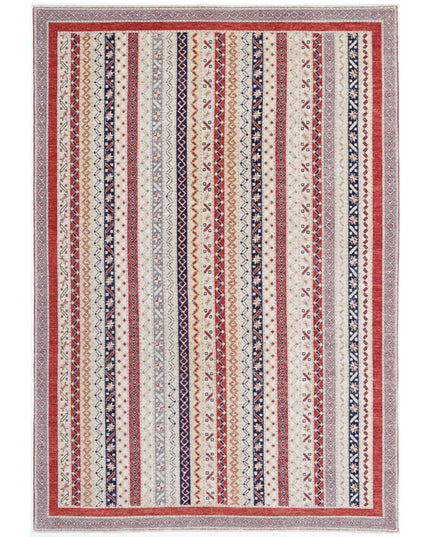 Shaal 6' 5" X 9' 7" Hand Knotted Wool Rug 6' 5" X 9' 7" (196 X 292) / Multi / Wool