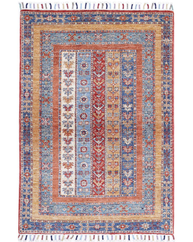 Shaal 2' 10" X 4' 2" Hand Knotted Wool Rug 2' 10" X 4' 2" (86 X 127) / Multi / Wool