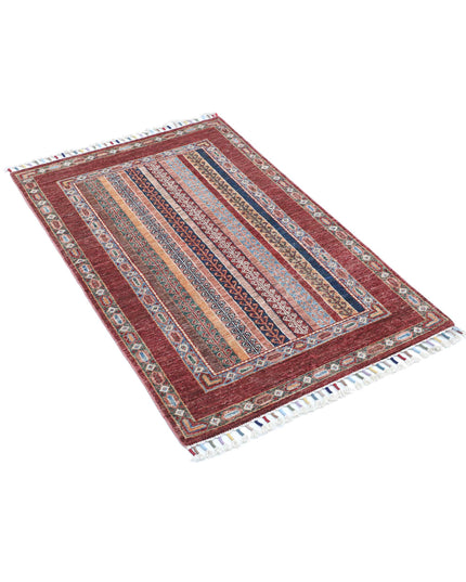 Shaal 2' 8" X 4' 0" Hand Knotted Wool Rug 2' 8" X 4' 0" (81 X 122) / Multi / Wool