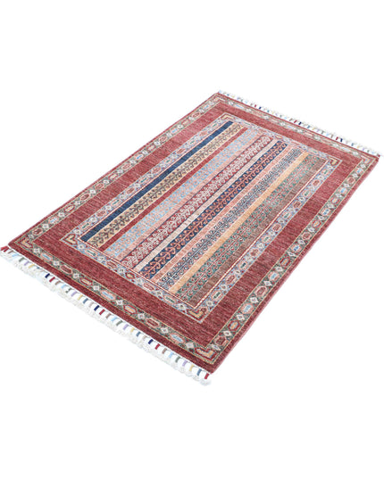 Shaal 2' 8" X 4' 0" Hand Knotted Wool Rug 2' 8" X 4' 0" (81 X 122) / Multi / Wool