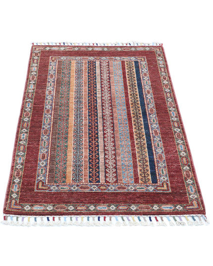 Shaal 2' 8" X 4' 0" Hand Knotted Wool Rug 2' 8" X 4' 0" (81 X 122) / Multi / Wool