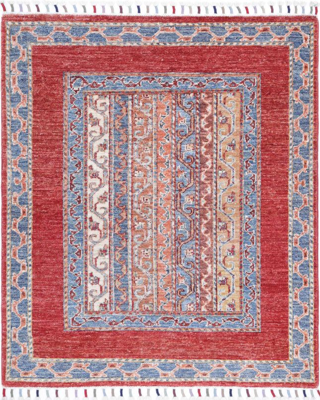 Shaal 2' 10" X 3' 5" Hand Knotted Wool Rug 2' 10" X 3' 5" (86 X 104) / Multi / Wool