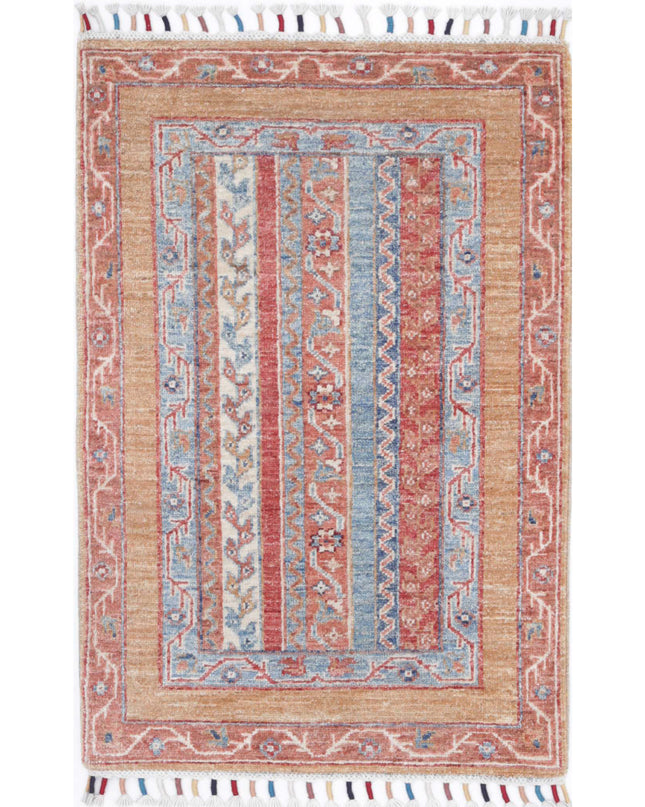 Shaal 2' 0" X 3' 0" Hand Knotted Wool Rug 2' 0" X 3' 0" (61 X 91) / Multi / Wool