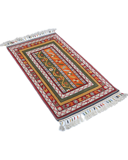 Shaal 1' 11" X 3' 4" Hand Knotted Wool Rug 1' 11" X 3' 4" (59 X 101) / Multi / Wool