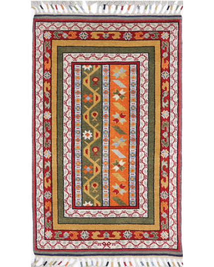 Shaal 1' 11" X 3' 4" Hand Knotted Wool Rug 1' 11" X 3' 4" (59 X 101) / Multi / Wool