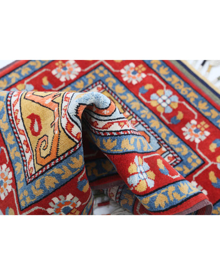 Shaal 2' 0" X 2' 11" Hand Knotted Wool Rug 2' 0" X 2' 11" (61 X 89) / Red / Wool