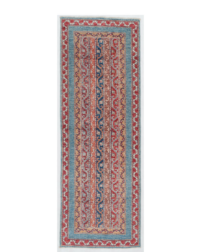 Shaal Hand Knotted Wool Rug 2' 1" X 5' 11" (63 X 180) / Multi / Wool