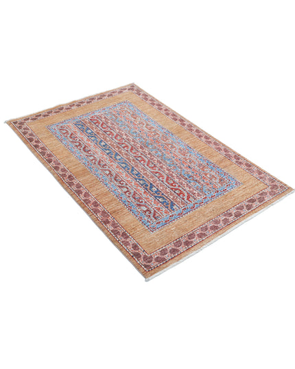 Shaal 3' 3" X 4' 9" Hand Knotted Wool Rug 3' 3" X 4' 9" (99 X 145) / Gold / Wool