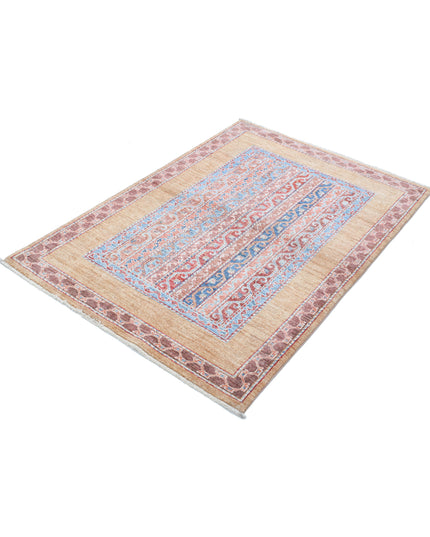 Shaal 3' 3" X 4' 9" Hand Knotted Wool Rug 3' 3" X 4' 9" (99 X 145) / Gold / Wool