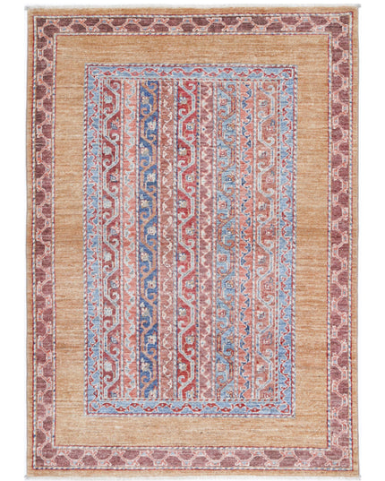 Shaal 3' 3" X 4' 9" Hand Knotted Wool Rug 3' 3" X 4' 9" (99 X 145) / Gold / Wool