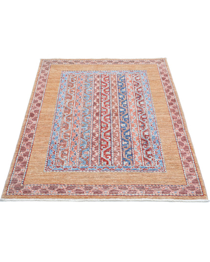 Shaal 3' 4" X 4' 9" Hand Knotted Wool Rug 3' 4" X 4' 9" (101 X 145) / Multi / Wool