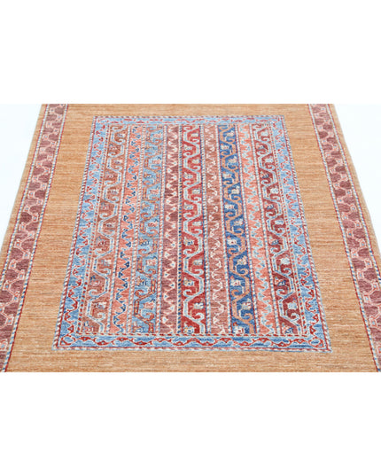 Shaal 3' 4" X 4' 9" Hand Knotted Wool Rug 3' 4" X 4' 9" (101 X 145) / Multi / Wool