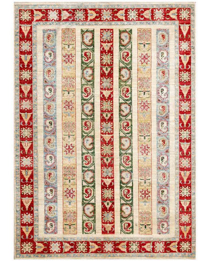 Shaal 5' 6" X 7' 8" Hand Knotted Wool Rug 5' 6" X 7' 8" (168 X 234) / Multi / Wool