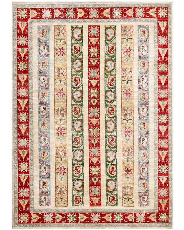 Shaal 5' 6" X 7' 8" Hand Knotted Wool Rug 5' 6" X 7' 8" (168 X 234) / Multi / Wool