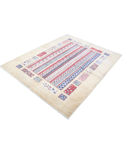 Shaal 4' 11" X 6' 4" Hand Knotted Wool Rug 4' 11" X 6' 4" (150 X 193) / Multi / Wool