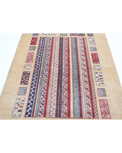 Shaal 4' 11" X 6' 4" Hand Knotted Wool Rug 4' 11" X 6' 4" (150 X 193) / Multi / Wool