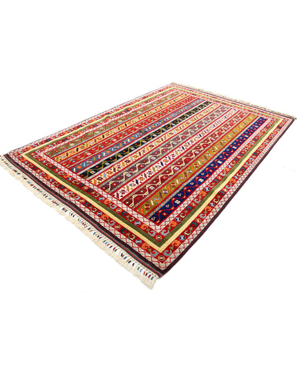 Shaal 6' 5" X 9' 7" Hand Knotted Wool Rug 6' 5" X 9' 7" (196 X 292) / Multi / Wool