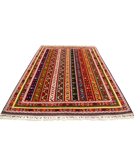 Shaal 6' 5" X 9' 7" Hand Knotted Wool Rug 6' 5" X 9' 7" (196 X 292) / Multi / Wool