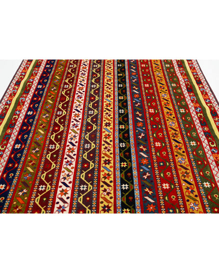Shaal 6' 5" X 9' 7" Hand Knotted Wool Rug 6' 5" X 9' 7" (196 X 292) / Multi / Wool