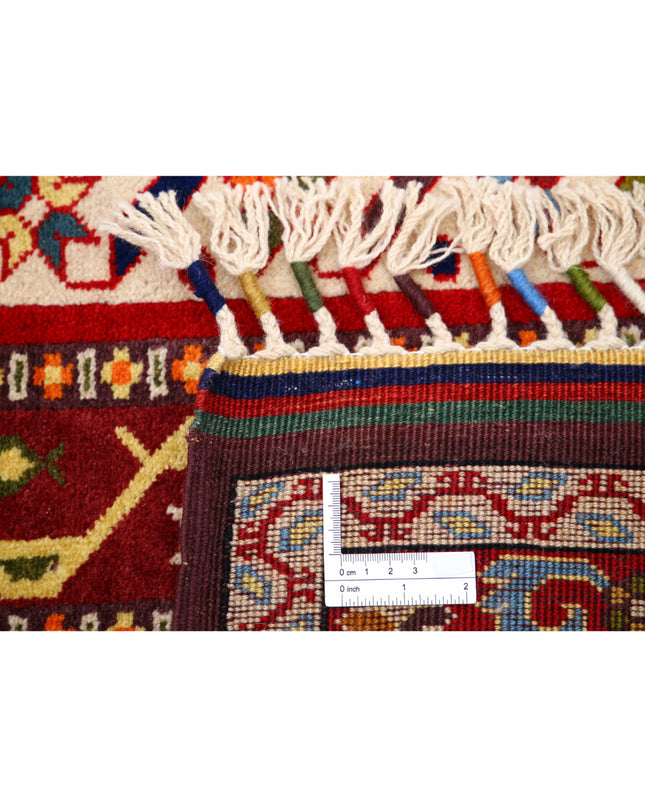 Shaal 6' 5" X 9' 7" Hand Knotted Wool Rug 6' 5" X 9' 7" (196 X 292) / Multi / Wool