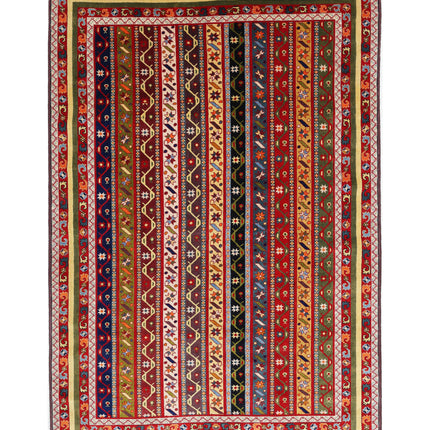 Shaal 6' 5" X 9' 7" Hand Knotted Wool Rug 6' 5" X 9' 7" (196 X 292) / Multi / Wool