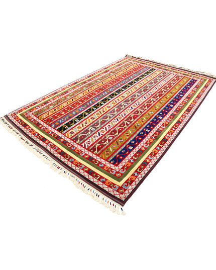 Shaal 6' 7" X 10' 0" Hand Knotted Wool Rug 6' 7" X 10' 0" (201 X 305) / Multi / Wool