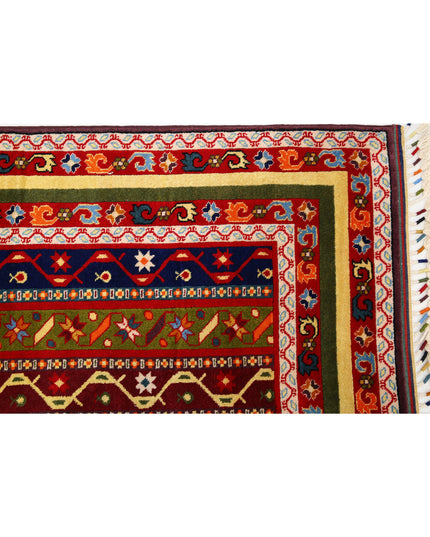 Shaal 6' 7" X 10' 0" Hand Knotted Wool Rug 6' 7" X 10' 0" (201 X 305) / Multi / Wool