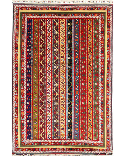 Shaal 6' 7" X 10' 0" Hand Knotted Wool Rug 6' 7" X 10' 0" (201 X 305) / Multi / Wool
