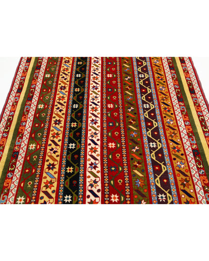 Shaal 5' 0" X 7' 9" Hand Knotted Wool Rug 5' 0" X 7' 9" (152 X 236) / Multi / Wool