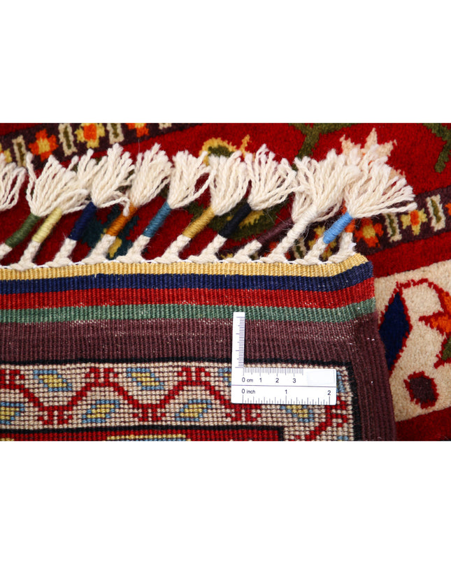 Shaal 5' 1" X 7' 5" Hand Knotted Wool Rug 5' 1" X 7' 5" (155 X 226) / Multi / Wool