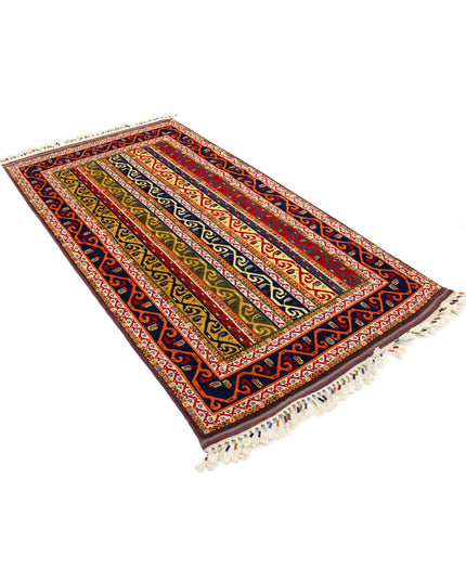 Shaal 4' 1" X 7' 7" Hand Knotted Wool Rug 4' 1" X 7' 7" (124 X 231) / Multi / Wool