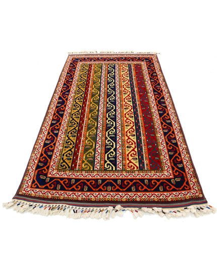 Shaal 4' 1" X 7' 7" Hand Knotted Wool Rug 4' 1" X 7' 7" (124 X 231) / Multi / Wool