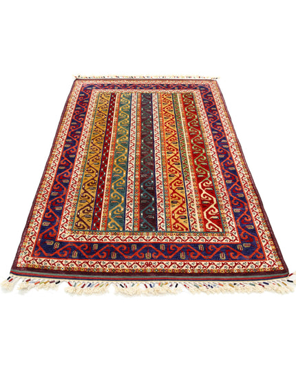 Shaal 4' 2" X 6' 6" Hand Knotted Wool Rug 4' 2" X 6' 6" (127 X 198) / Multi / Wool