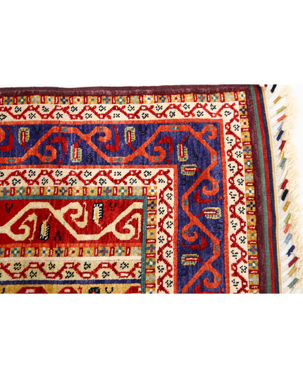 Shaal 4' 2" X 6' 6" Hand Knotted Wool Rug 4' 2" X 6' 6" (127 X 198) / Multi / Wool