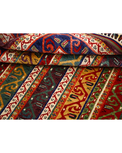 Shaal 4' 2" X 6' 6" Hand Knotted Wool Rug 4' 2" X 6' 6" (127 X 198) / Multi / Wool