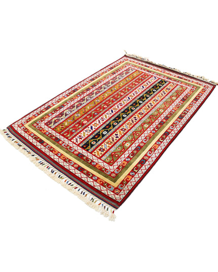 Shaal 4' 3" X 6' 4" Hand Knotted Wool Rug 4' 3" X 6' 4" (130 X 193) / Multi / Wool