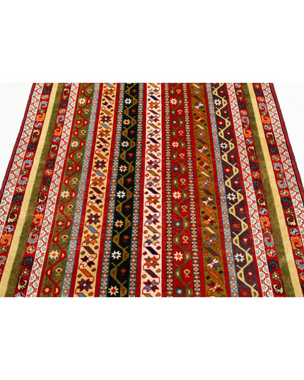 Shaal 4' 3" X 6' 4" Hand Knotted Wool Rug 4' 3" X 6' 4" (130 X 193) / Multi / Wool