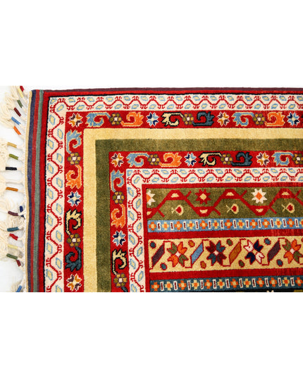 Shaal 4' 3" X 6' 4" Hand Knotted Wool Rug 4' 3" X 6' 4" (130 X 193) / Multi / Wool